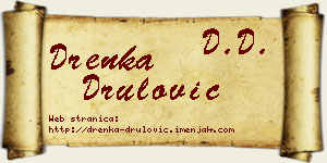 Drenka Drulović vizit kartica